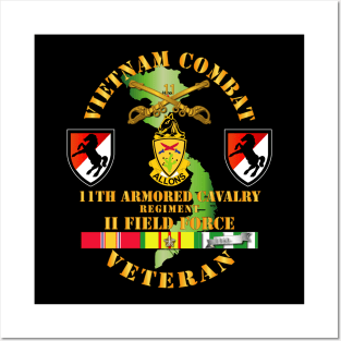 Vietnam Combat Cavalry Veteran w 11th ACR Posters and Art